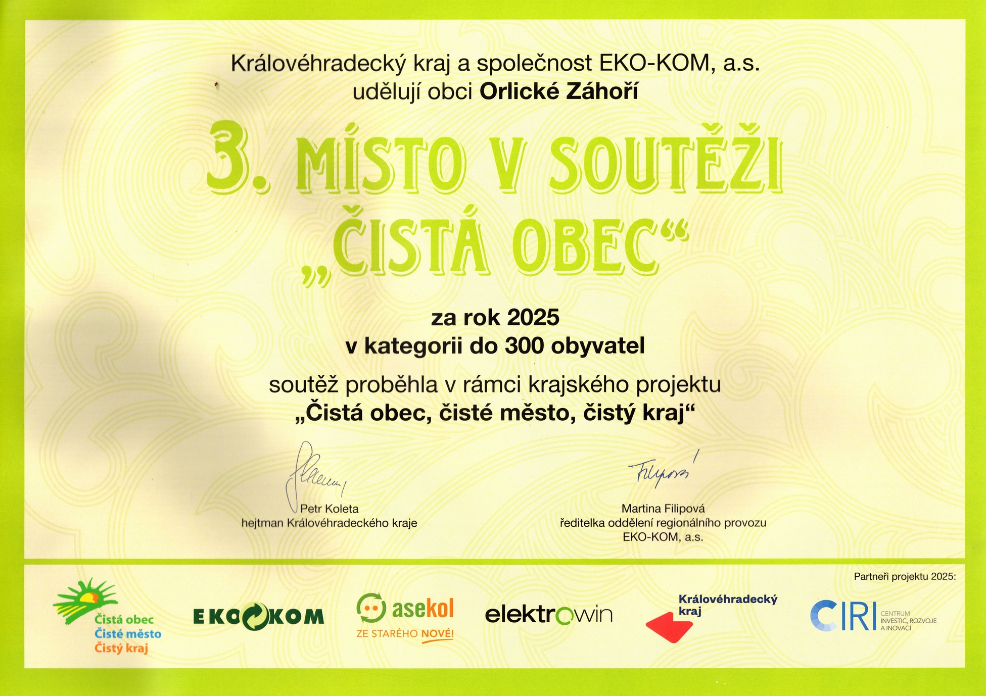 certifikát